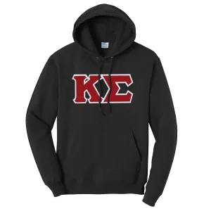 Kappa Sig Black Hoodie with Sewn On Greek Letters