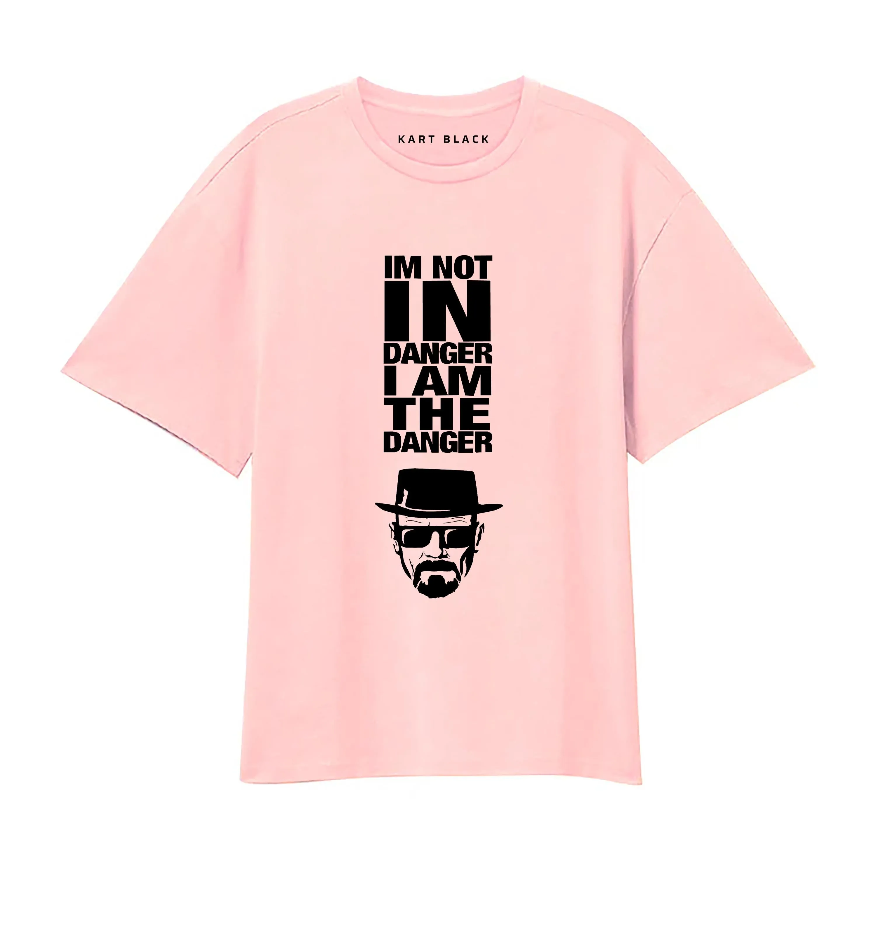 KART BLACK Men's & Women's Anime Over Sized  Printed T-Shirts T-Shirts | (MT - ANIME - PNK - DANGER)