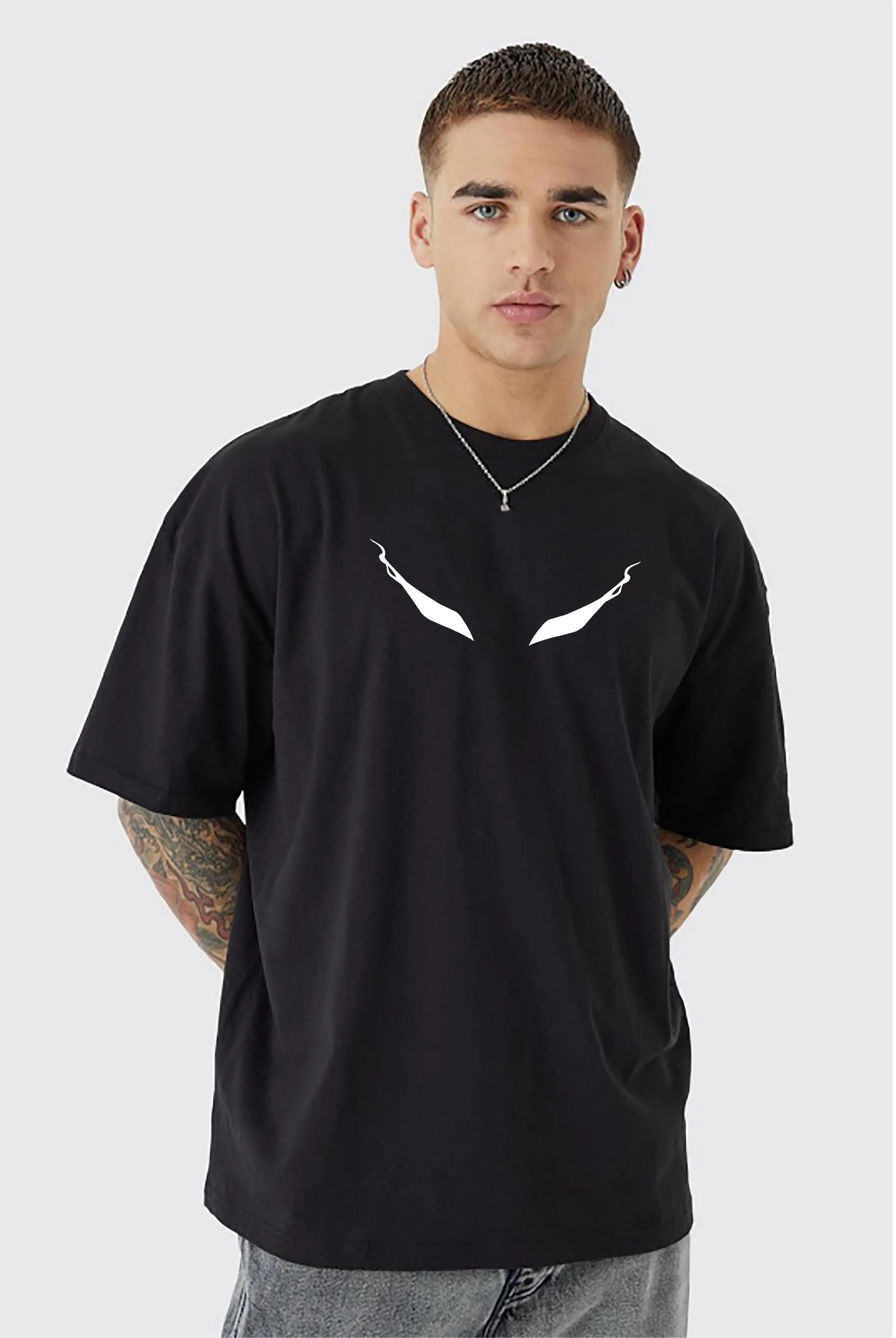 KART BLACK Men's & Women's Anime Over Sized  Printed T-Shirts T-Shirts | (MT - ANIME - SOLO LEVELING)
