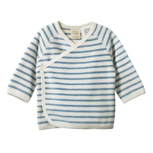 KIMONO JACKET TERRY || Powder Blue Sailor Stripe  | Nature Baby