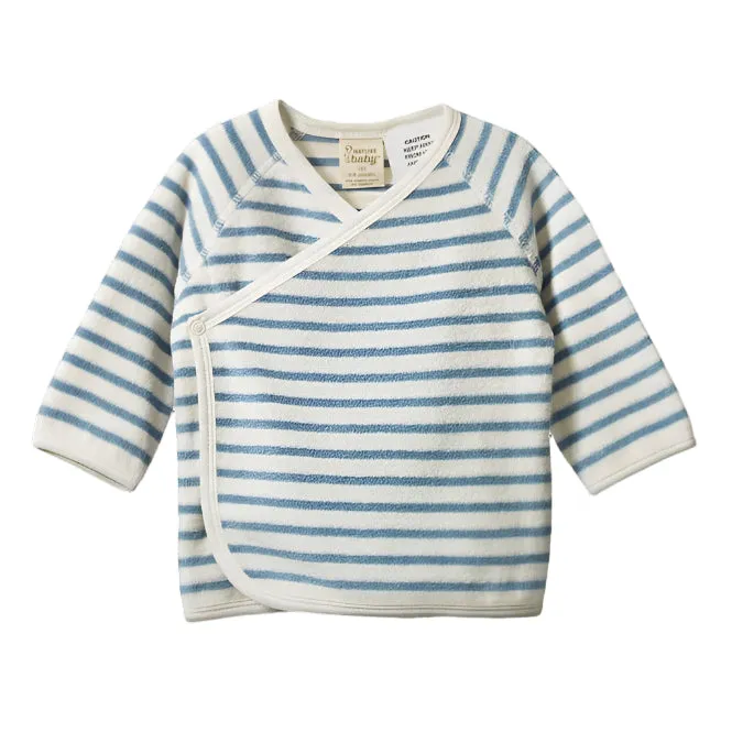 KIMONO JACKET TERRY || Powder Blue Sailor Stripe  | Nature Baby
