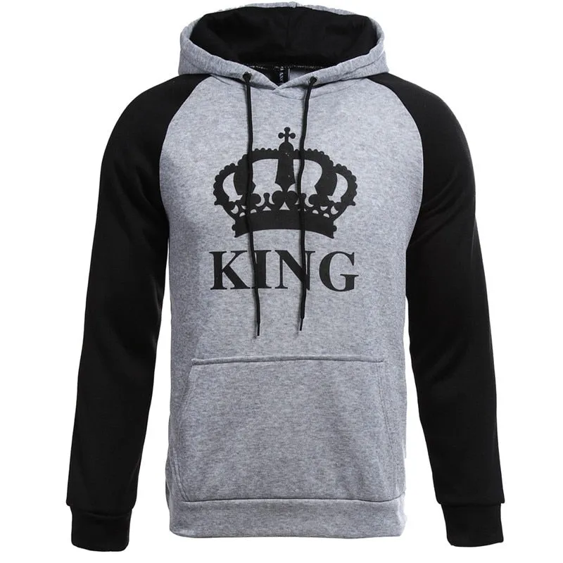 KING Queen Crown Print Unisex Hoodies