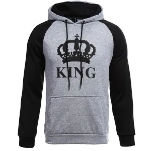 KING Queen Crown Print Unisex Hoodies