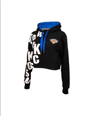 Knicks Women's Jumble Cropped Hoodie
