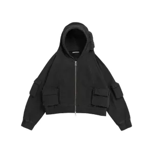 Kody Phillips Mens Cargo Hoodie Zip Up