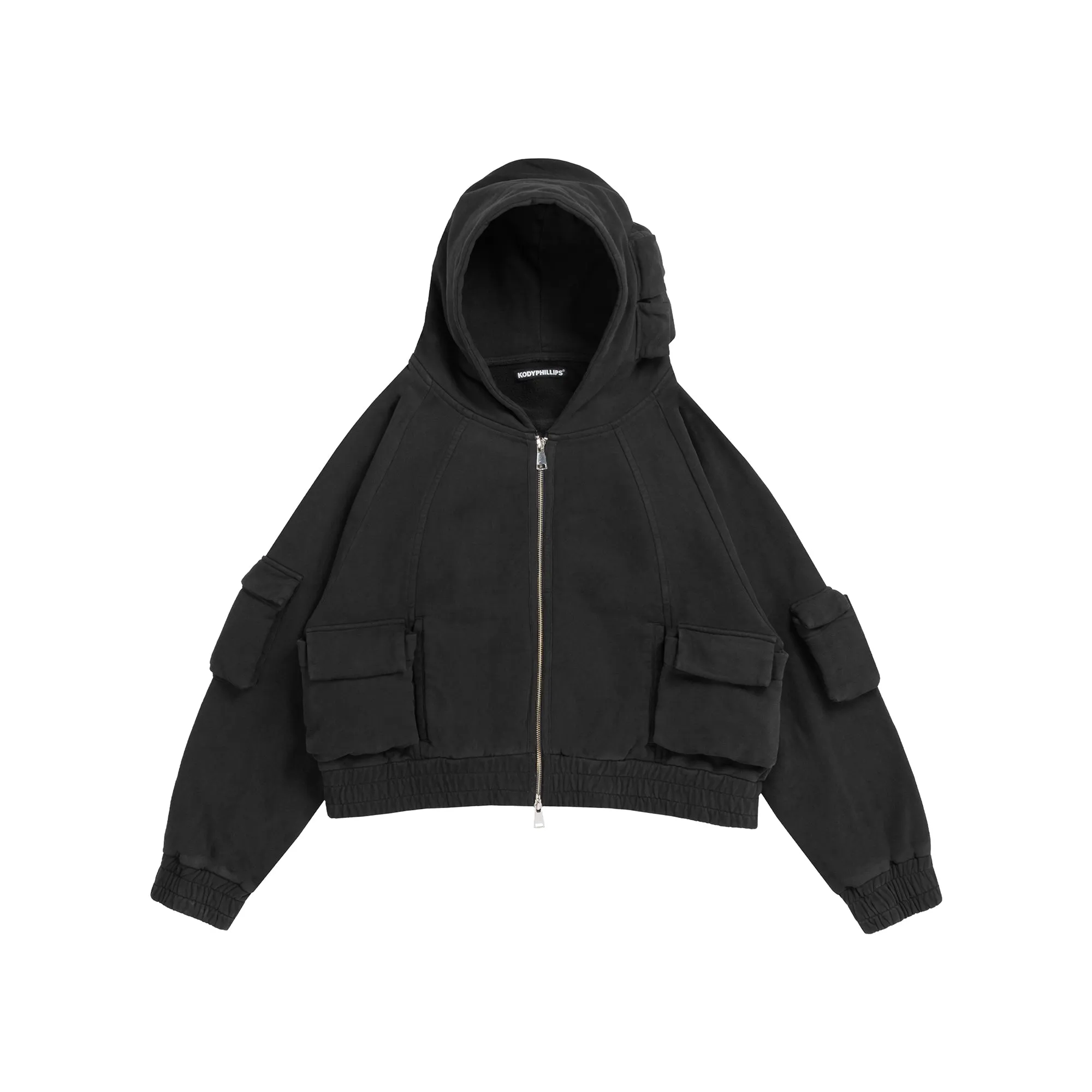 Kody Phillips Mens Cargo Hoodie Zip Up