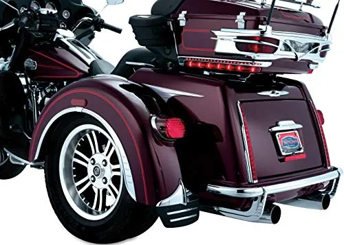 Kuryakyn 7223 Motorcycle Accent Accessory: Rear Bumper Accents for 2009-19 Harley-Davidson Trike Motorcycles, Chrome, 1 Pair