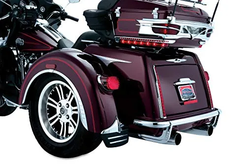 Kuryakyn 7223 Motorcycle Accent Accessory: Rear Bumper Accents for 2009-19 Harley-Davidson Trike Motorcycles, Chrome, 1 Pair