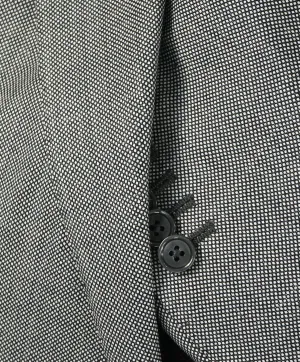 LARDINI - Unlined Salt & Pepper Diamond Weave Light Suit - 42R