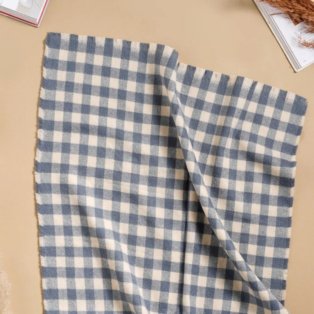 Large Chequered Blanket Scarf