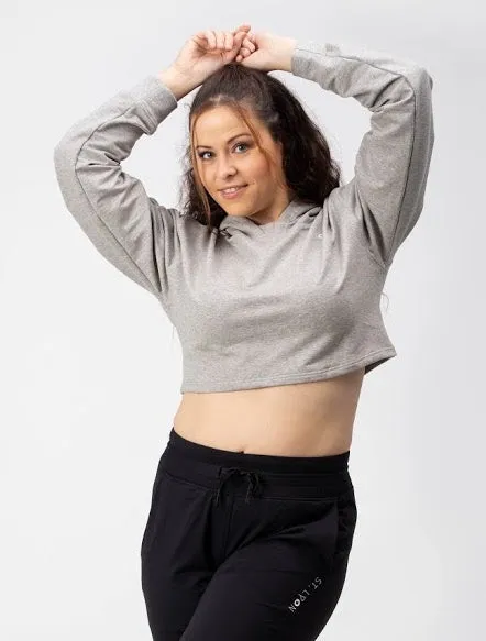 Lax Cropped Hoodie - Grey