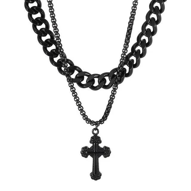 Layred Cross Necklace