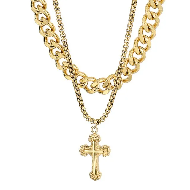 Layred Cross Necklace