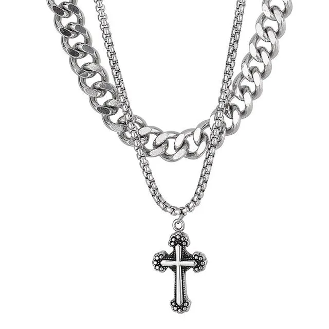 Layred Cross Necklace