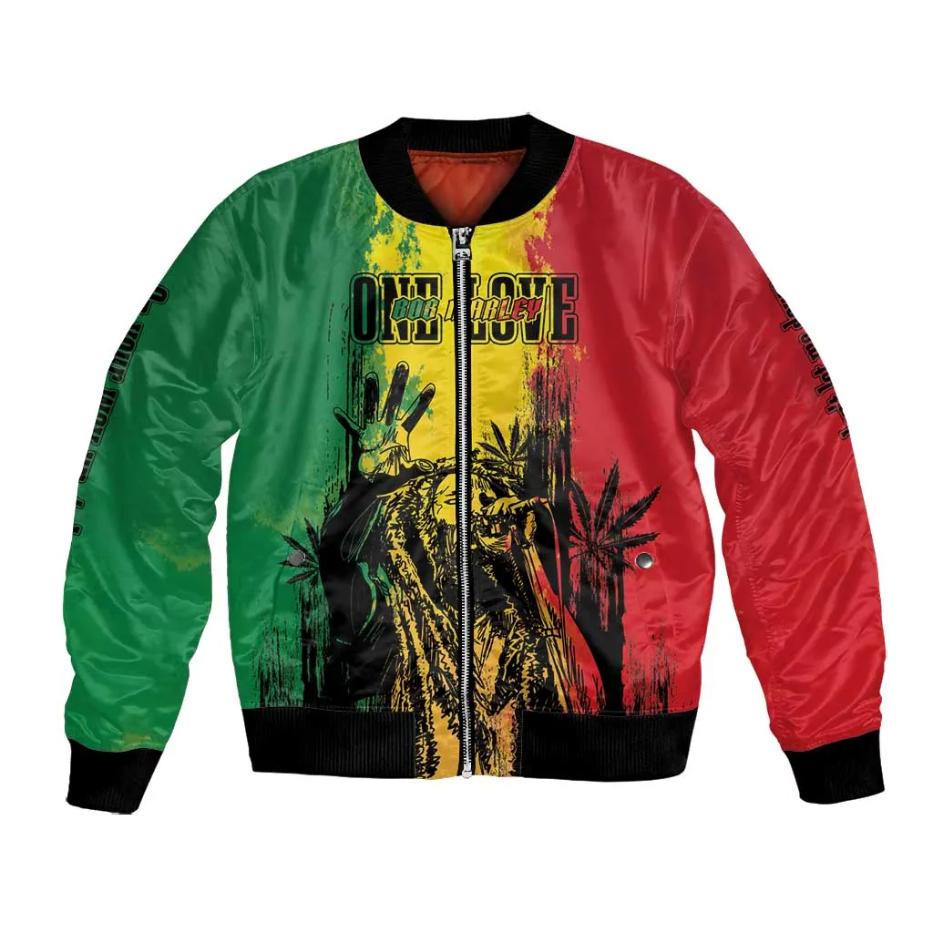 Legend Bob Personalized Bomber Jacket Reggae Grunge LT7