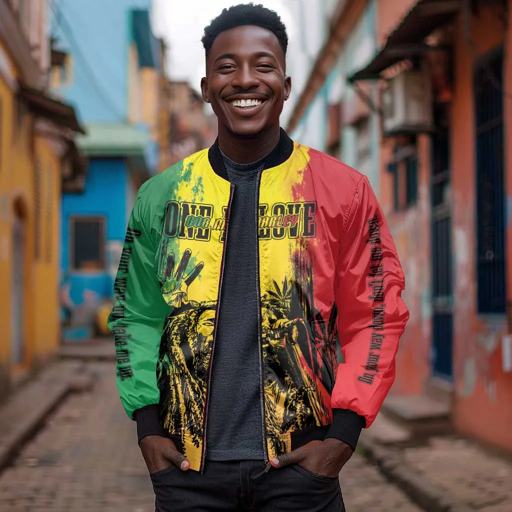 Legend Bob Personalized Bomber Jacket Reggae Grunge LT7