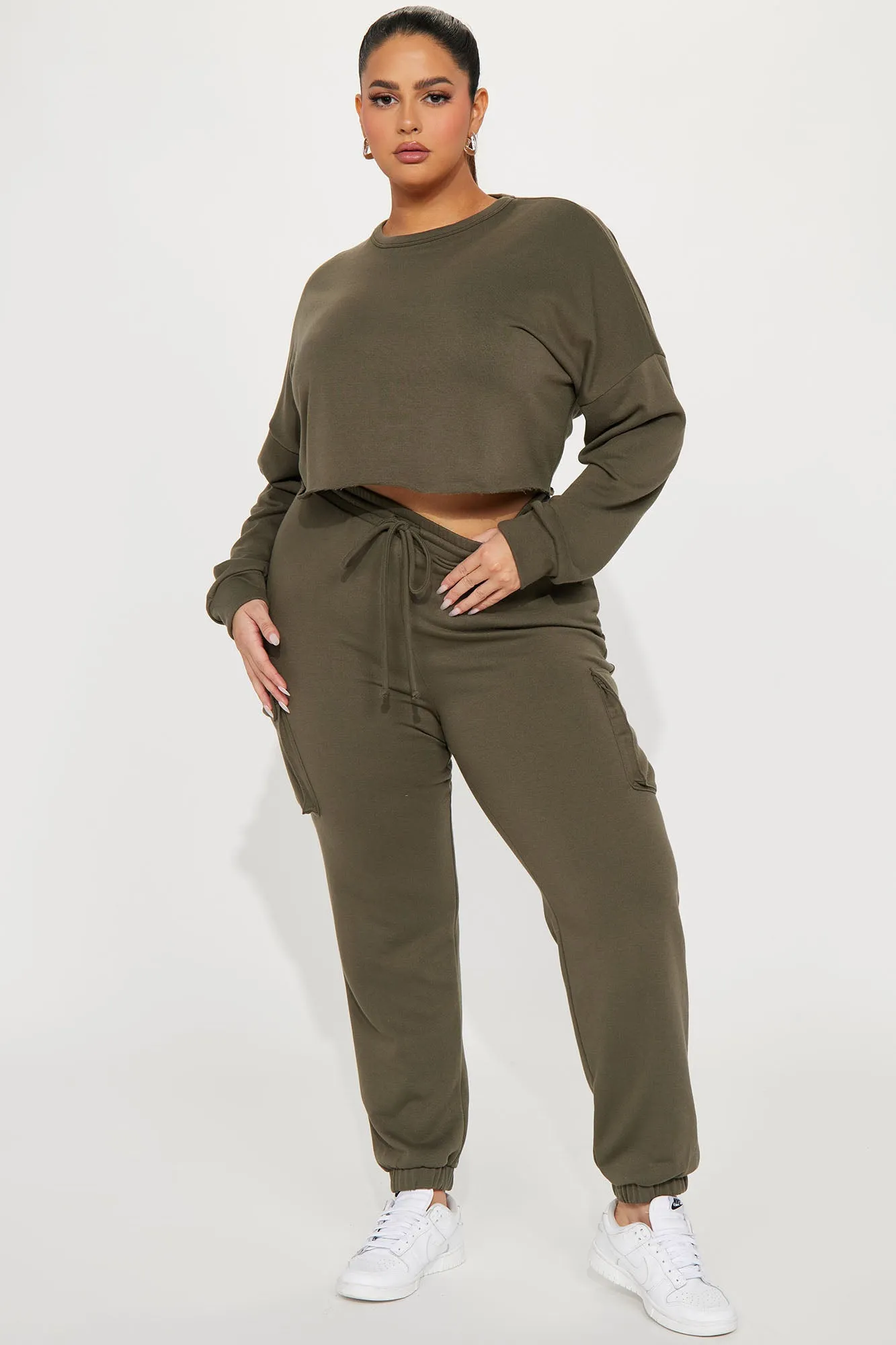 Leisure Series Cargo Jogger Set - Olive