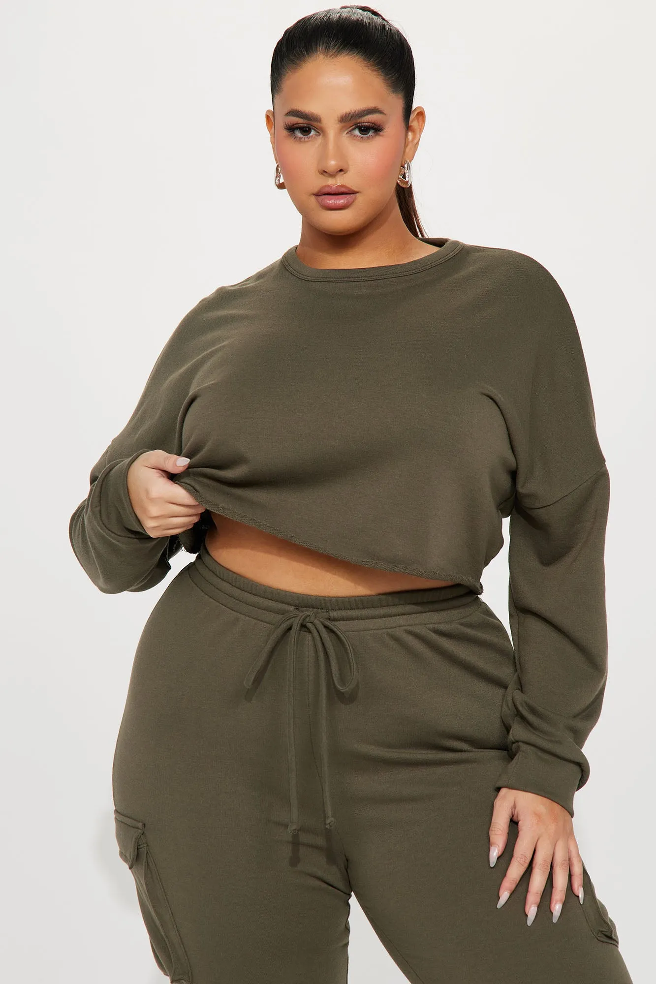 Leisure Series Cargo Jogger Set - Olive