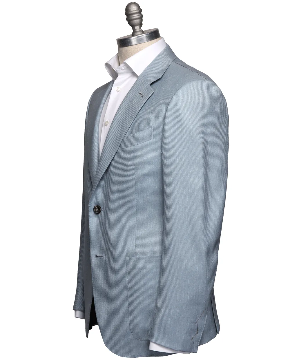 Light Blue Solid Twill Sportcoat