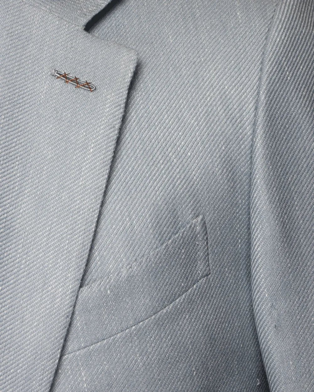 Light Blue Solid Twill Sportcoat