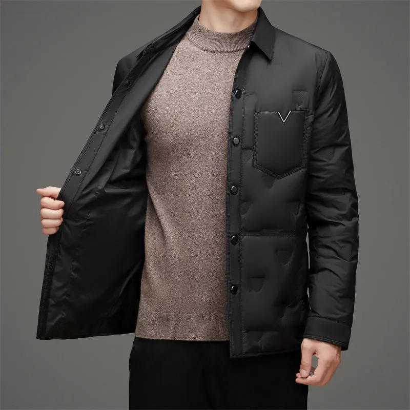 Lightweight and Quilted Puffer Jacket with Button-up Style
