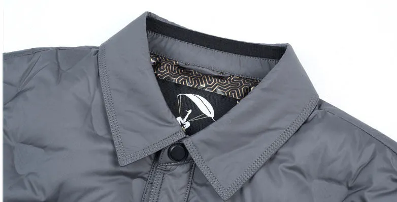 Lightweight and Quilted Puffer Jacket with Button-up Style