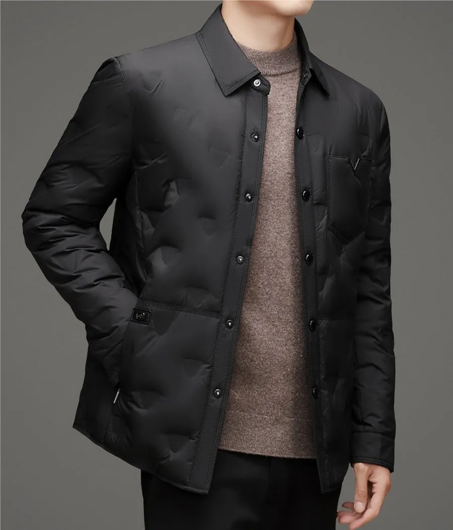Lightweight and Quilted Puffer Jacket with Button-up Style