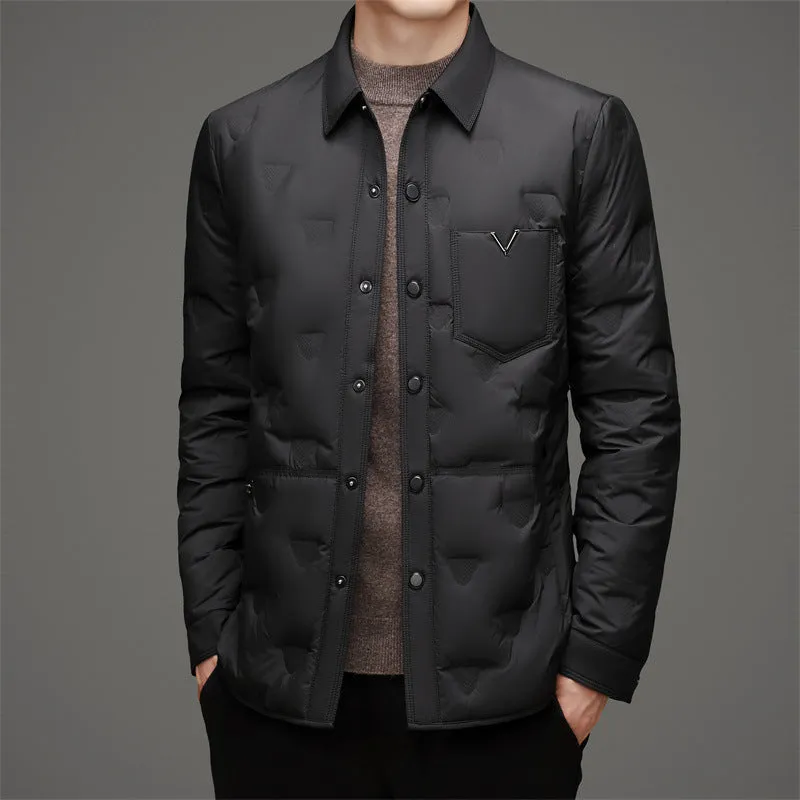 Lightweight and Quilted Puffer Jacket with Button-up Style