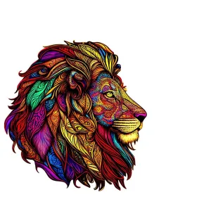 Lion 'Feather Like Hair' 3D Wood Jigsaw Puzzle