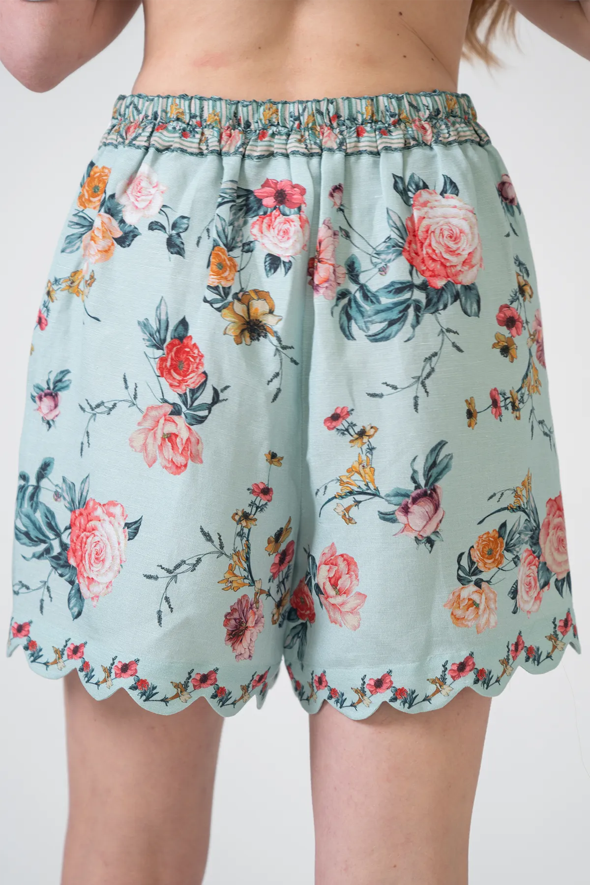 Liora scalloped shirt and shorts