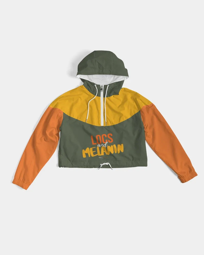 LOCS and MELANIN Women's Cropped Windbreaker