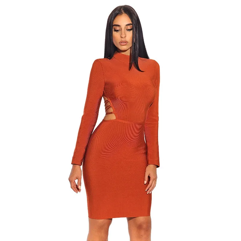 Long Sleeve Crew Neck Dress