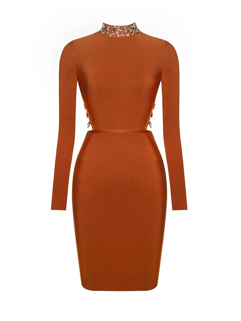 Long Sleeve Crew Neck Dress