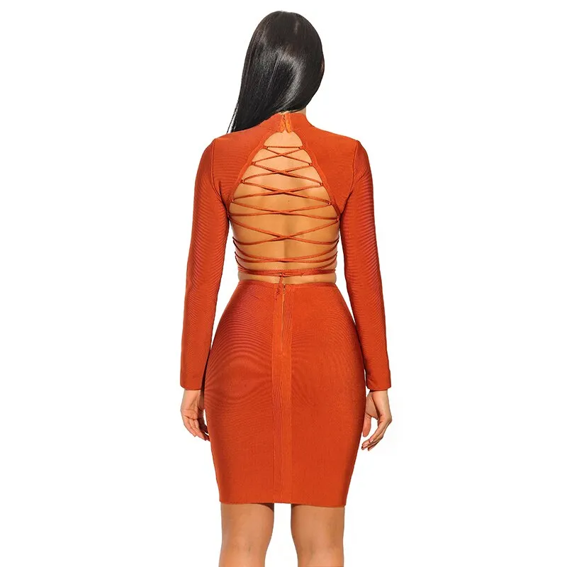 Long Sleeve Crew Neck Dress