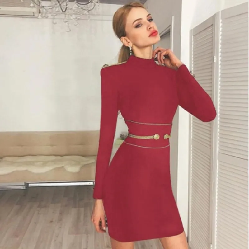 Long Sleeve Tight Minidress