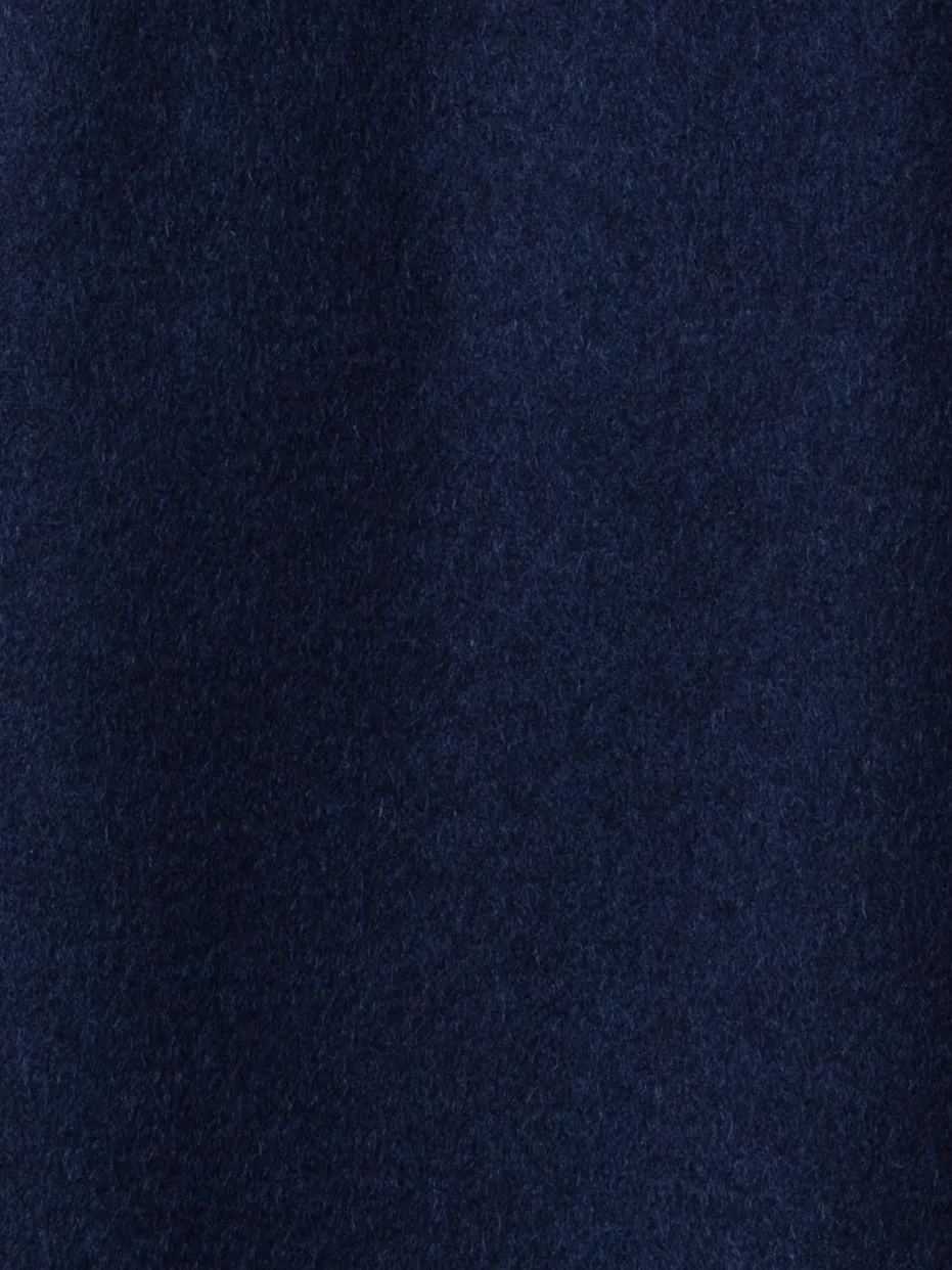 Long Sleeves Cashmere Midi Shirt Dress