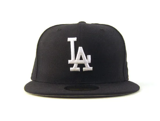 Los Angeles Dodgers New Era 59Fifty Fitted Hats (NY YANKEES COLOR NAVY GREY UNDER BRIM)