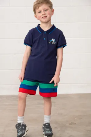 Louie Shorts - Navy Green Blue Red