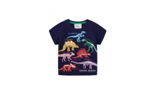 Luminous Dinosaur Short Sleeve Kids' T-Shirt