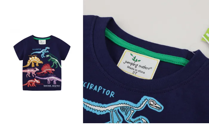 Luminous Dinosaur Short Sleeve Kids' T-Shirt