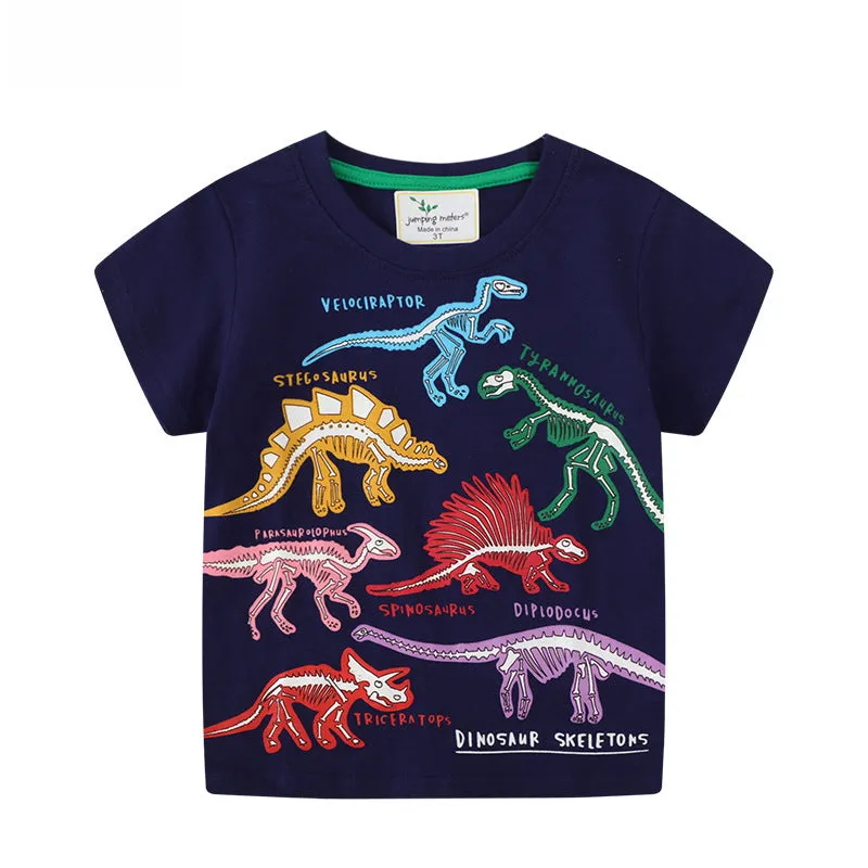 Luminous Dinosaur Short Sleeve Kids' T-Shirt