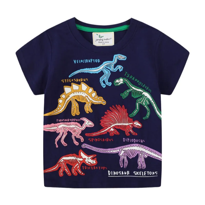 Luminous Dinosaur Short Sleeve Kids' T-Shirt