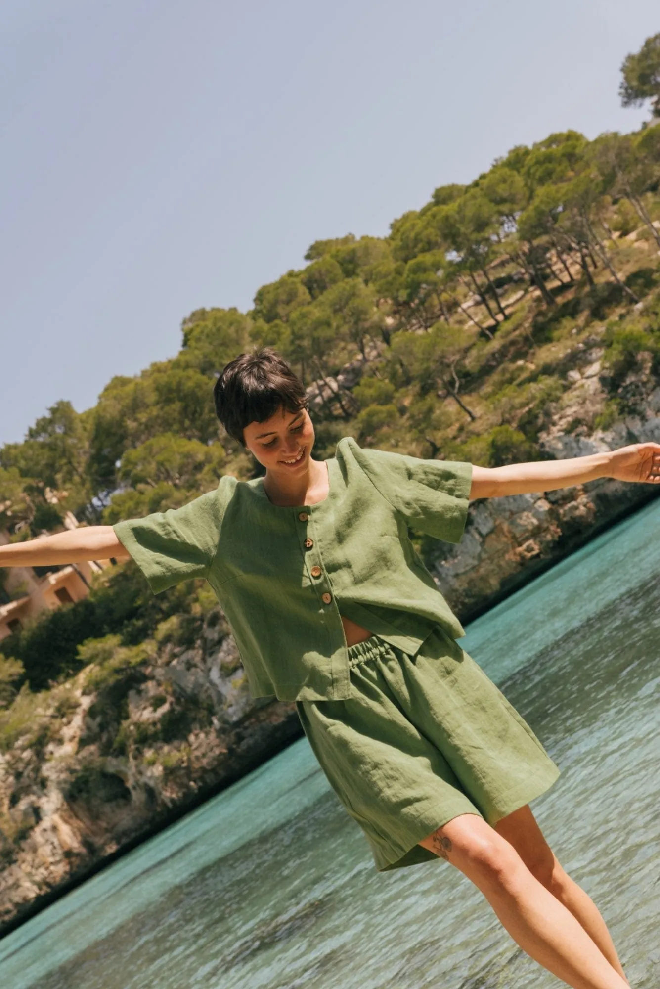 Maeve Linen Button Top | Multiple Colours