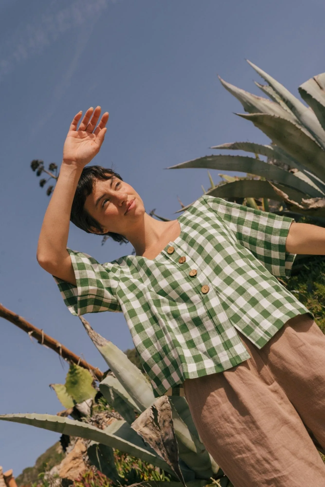 Maeve Linen Button Top | Multiple Colours