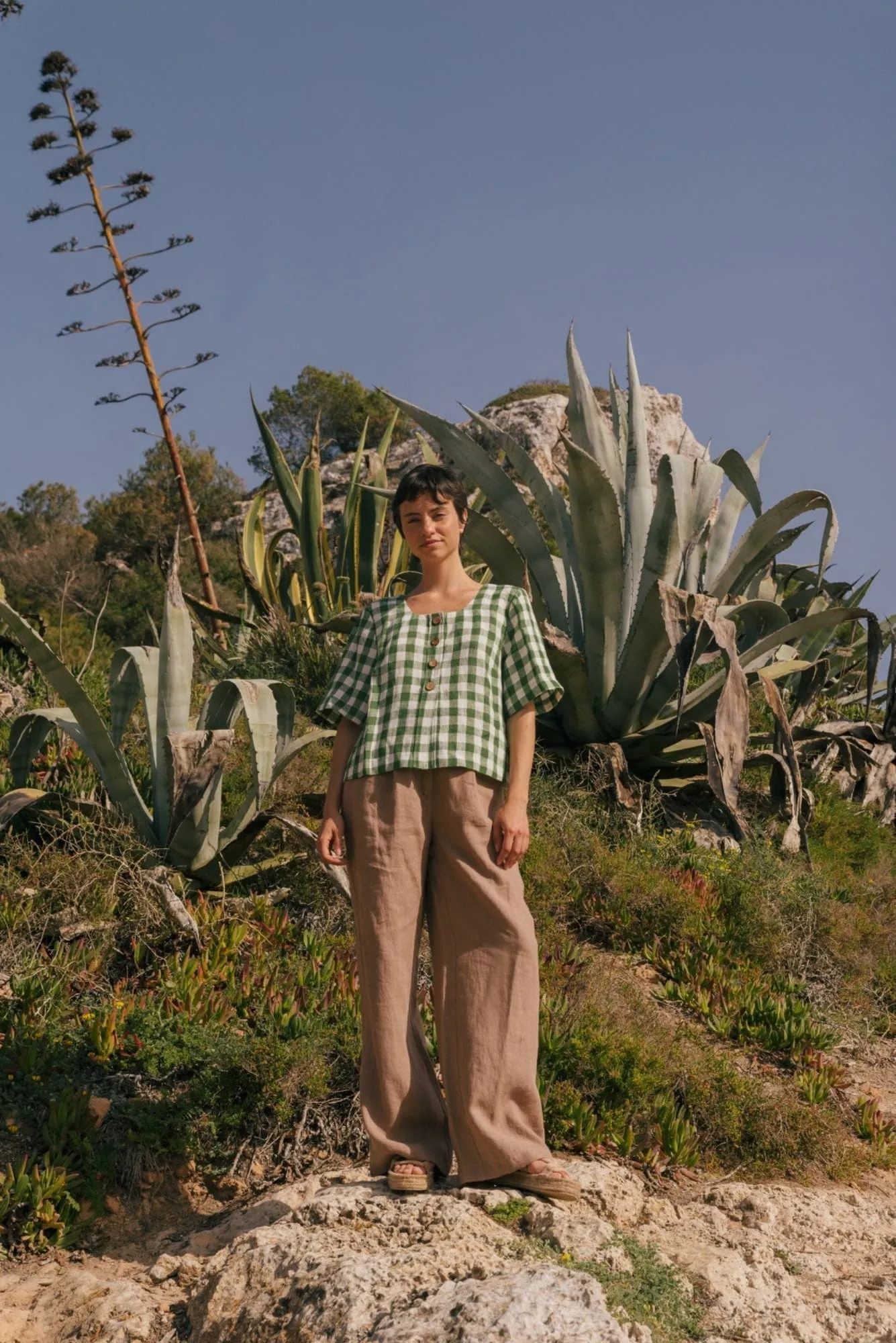 Maeve Linen Button Top | Multiple Colours