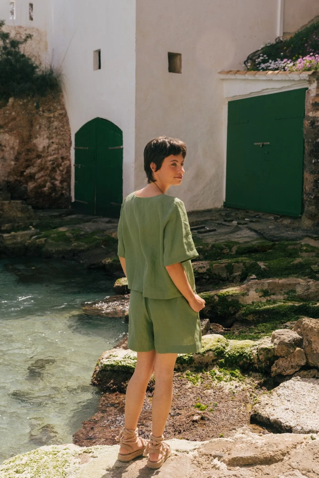 Maeve Linen Button Top | Multiple Colours