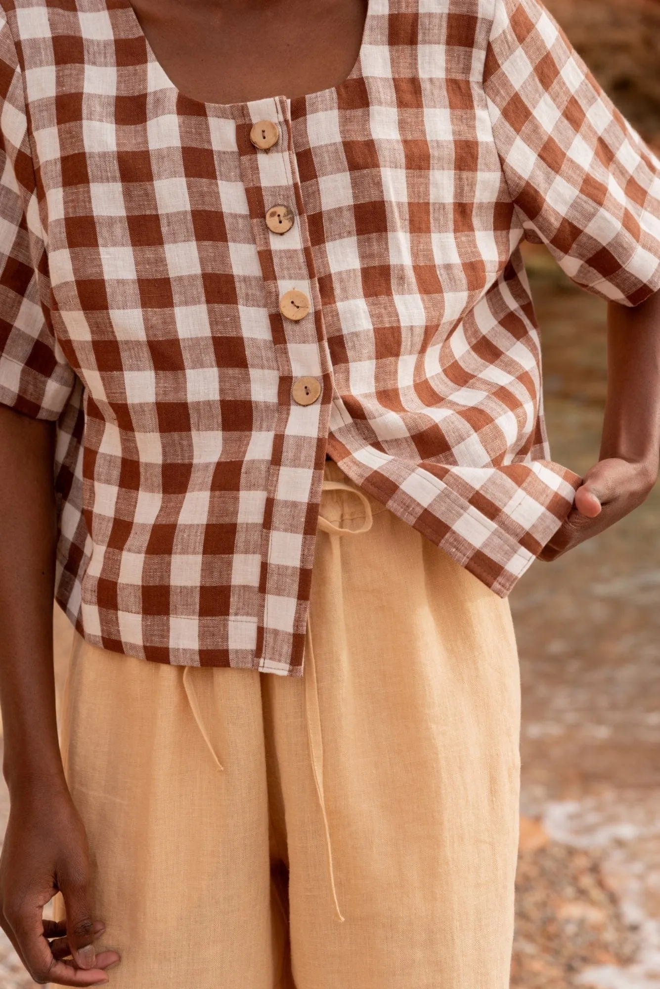 Maeve Linen Button Top | Multiple Colours