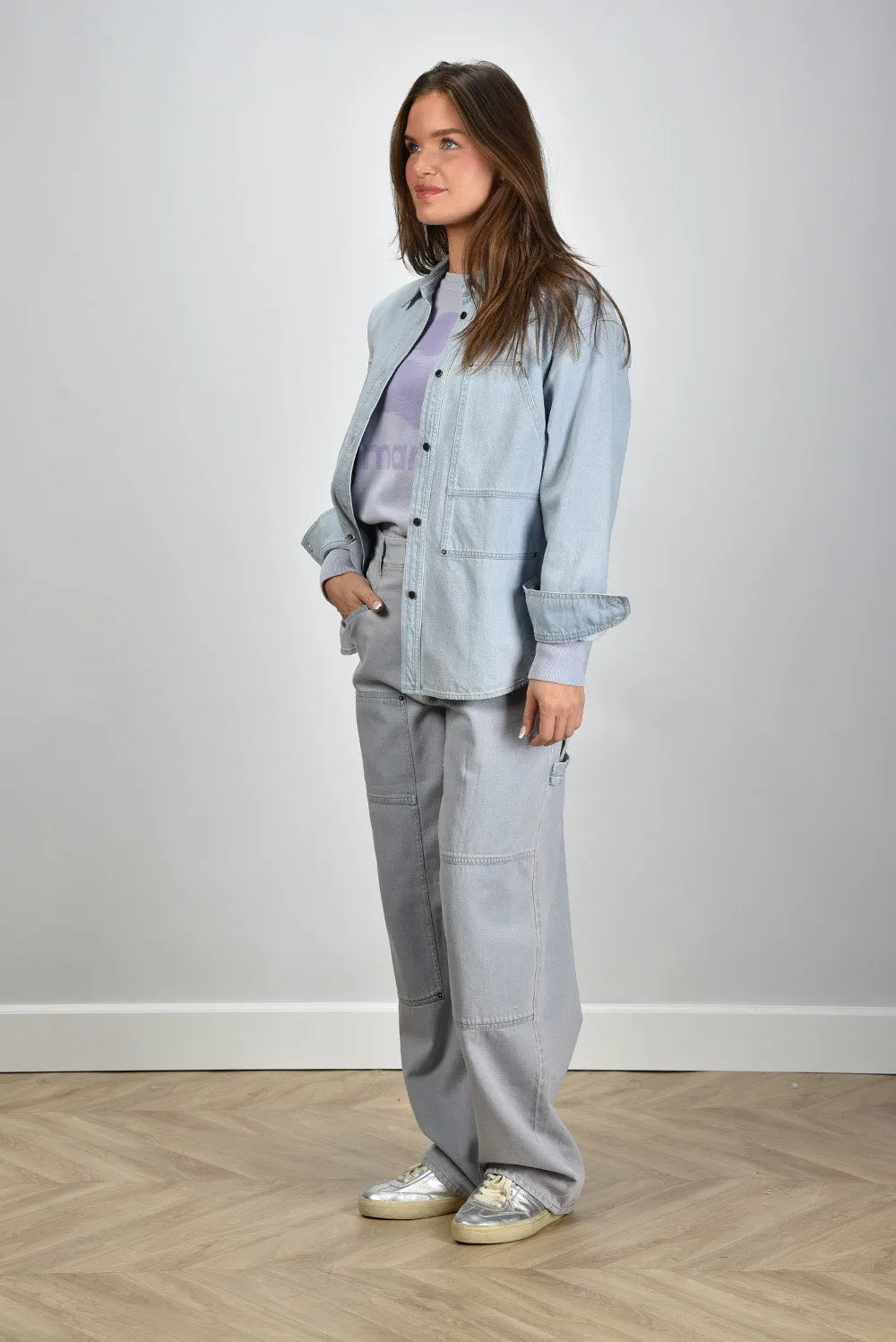 Marant Etoile blouse jack Okely VE0505FA-C1H05E light blue