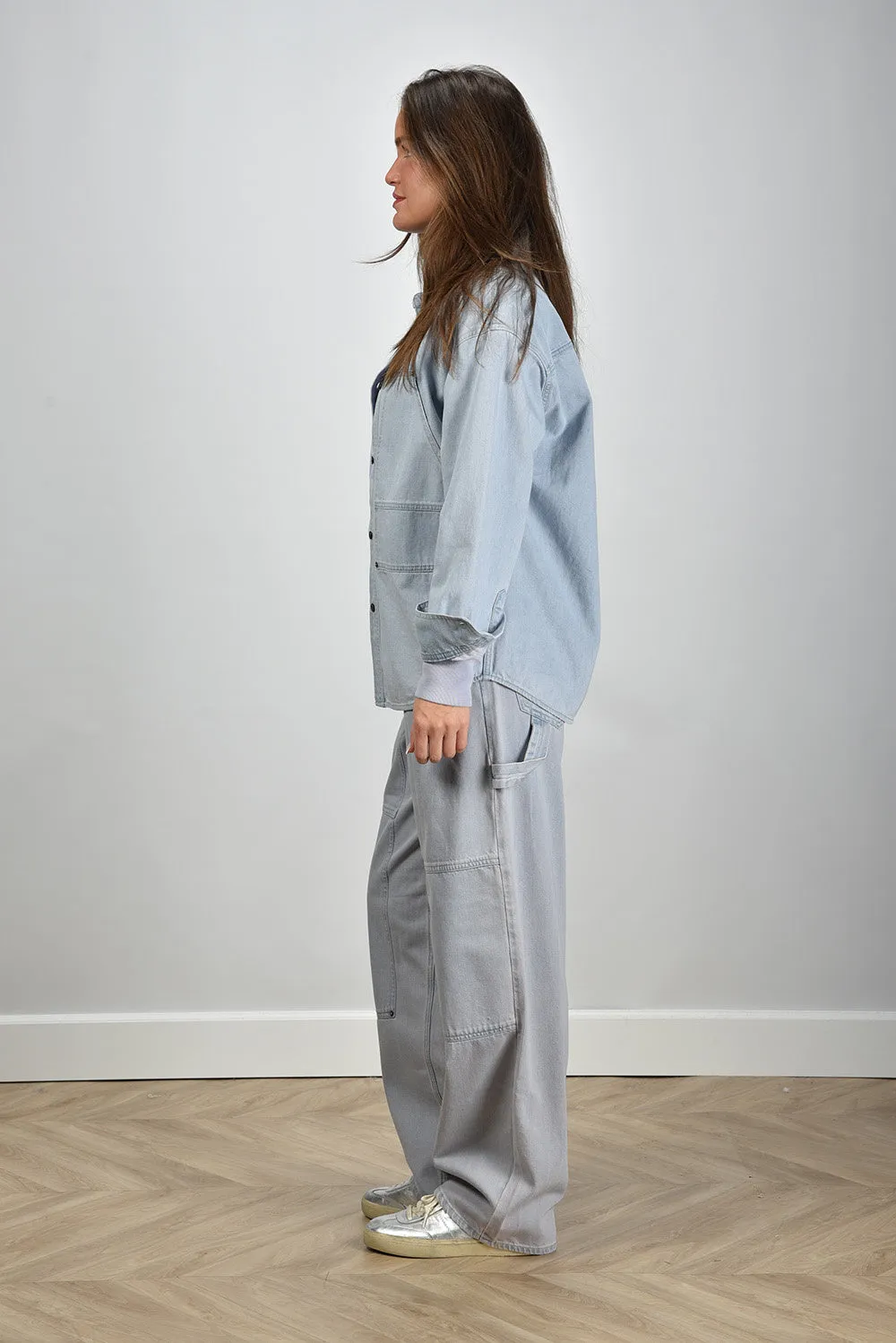 Marant Etoile blouse jack Okely VE0505FA-C1H05E light blue