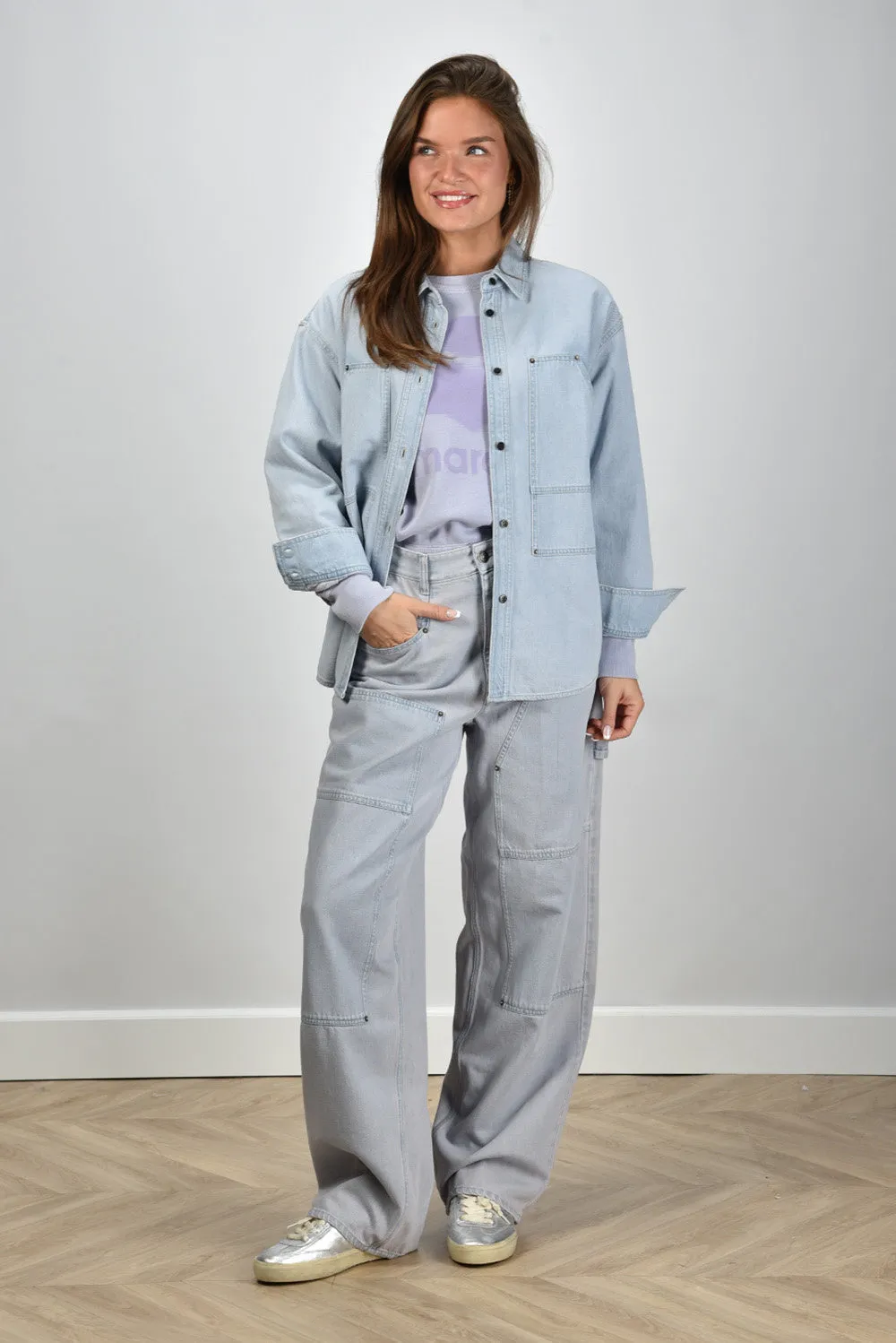 Marant Etoile blouse jack Okely VE0505FA-C1H05E light blue
